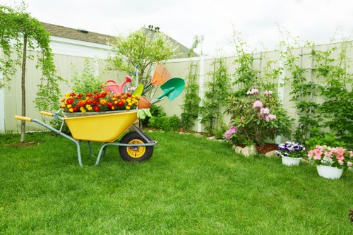 Operative preparing lawn mower at start of day